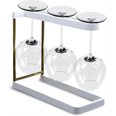 Happy Sinks Wine Glass Rack – White Bio-Composite & Stainless Steel (EB-HS-045)