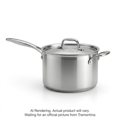 Tramontina 4 Qt Covered Saucepan Stainless Steel Induction (80116/024DS)