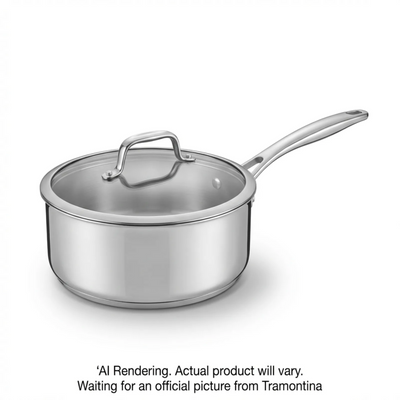 Tramontina 3 Qt Covered Sauce Pan - Stainless Steel - Allegra (80154/004DS)