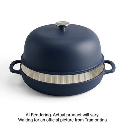 Tramontina 9.5" Enamel Cast Iron Bread Oven, Matte Navy (80131/517DS)