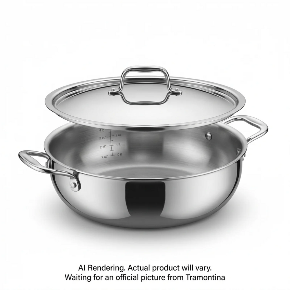 Tramontina Kadai With Lid - 6.25 Quart