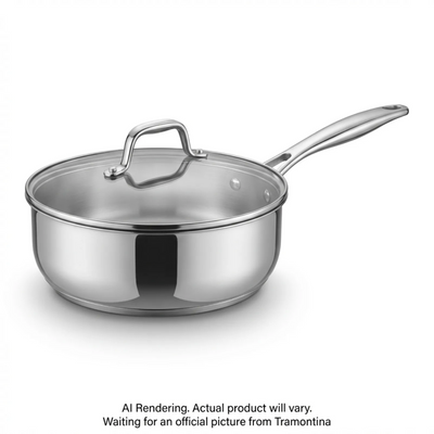 Tramontina 4 Qt Covered Saucier Allegra Stainless Steel (80154/006DS)
