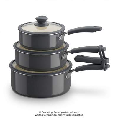 Tramontina 6 Pc Nesting Cookware Set - Ceramic Dark Gray (80156/148DS)