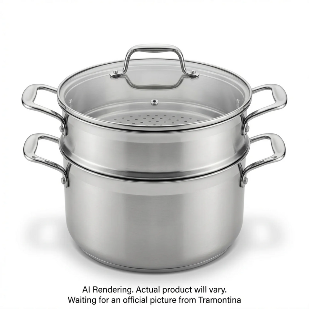 Tramontina 5 Qt Steamer Set - 18/10 Ss - Tri-Ply Ba