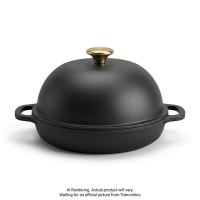 Tramontina 9.5" Enamel Cast Iron Bread Oven, Iron Black (80131/515DS)