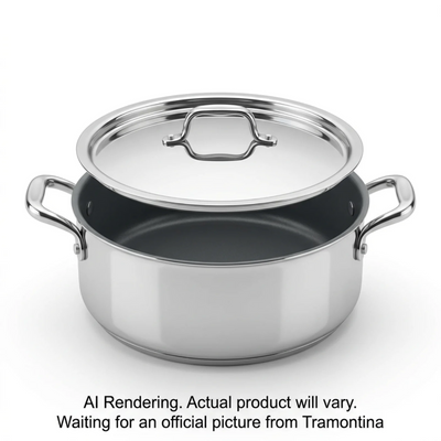 Tramontina 3.25 Qt Covered Casserole - Stainless Steel - Tri-Ply Clad - Natural Arc (98051/013DS)