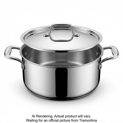 Tramontina Signature 5 Quart Tri-Ply Clad Stainless Steel Covered Dutch Oven