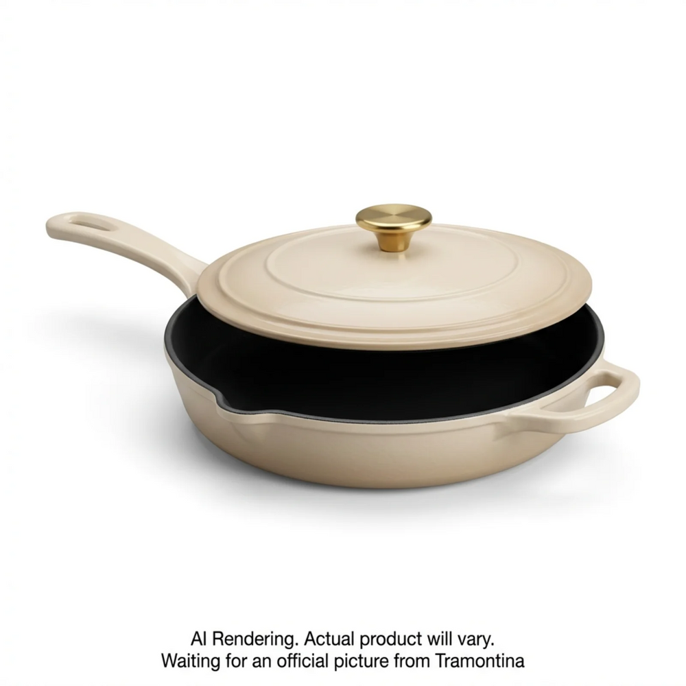 Tramontina 10 In Covered Skillet - Latte