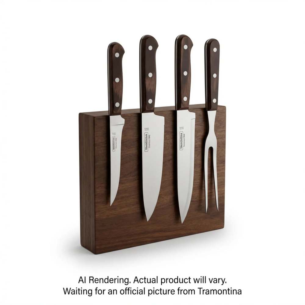 Tramontina Churrasco BBQ 5 Piece Cutlery Set with Magnetic Block