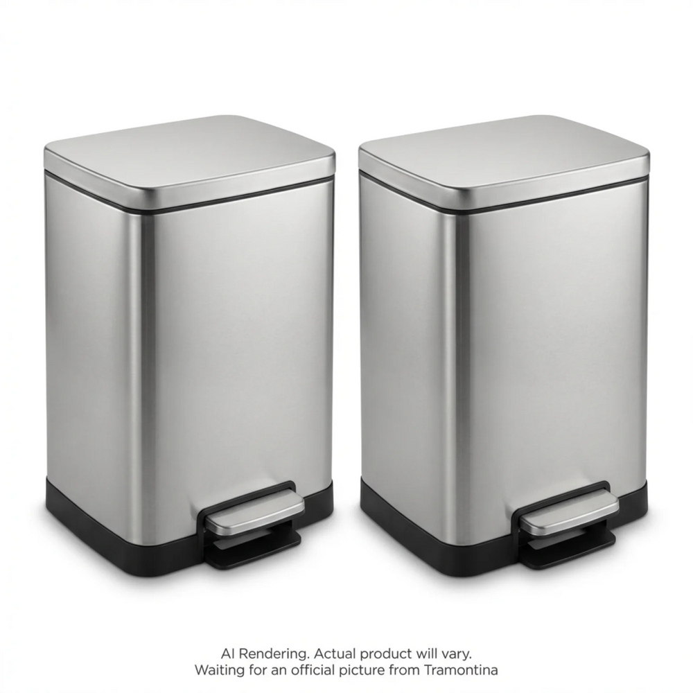 Tramontina 2 Pk-2 Gal. Step Can-Ss-Rect Shape