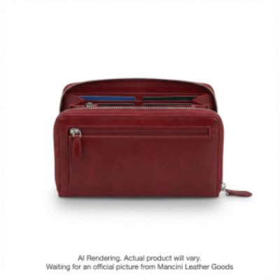 Mancini Casablanca Collection Ladies' Clutch Wallet (8700200-RED)