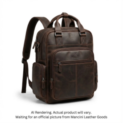 Mancini Buffalo Collection Backpack for 15.6" Laptop (99-5482-BROWN)