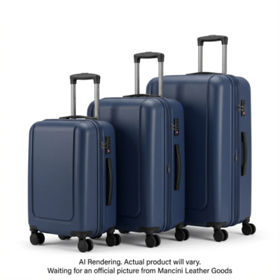 Mancini Lightweight Spinner Luggage Set (LABS300-NAVY)