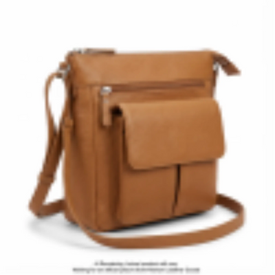 Mancini Pebble Trish Crossbody Handbag With Organizer (HBP1084-CAMEL)