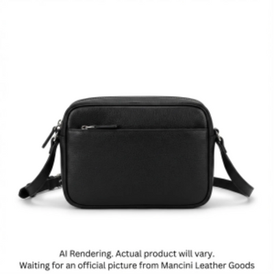 Mancini HBP1067 Black Pebbled Clara Small Crossbody Bag (HBP1067-BLACK)