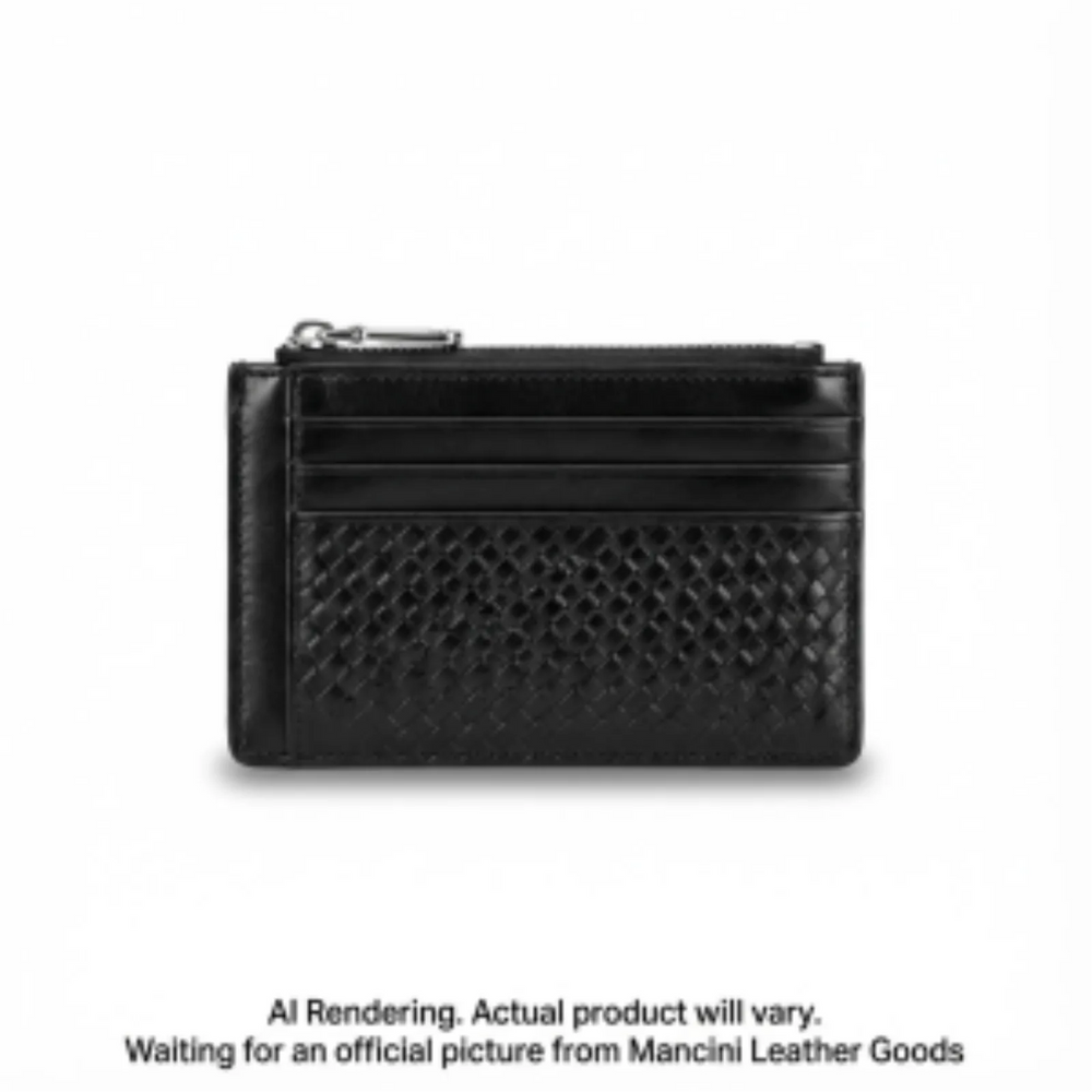 Basket Weave RFID Secure Card Case and Coin Pocket