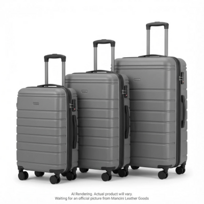 Mancini Lightweight Spinner Luggage Set (LABS300-GREY)