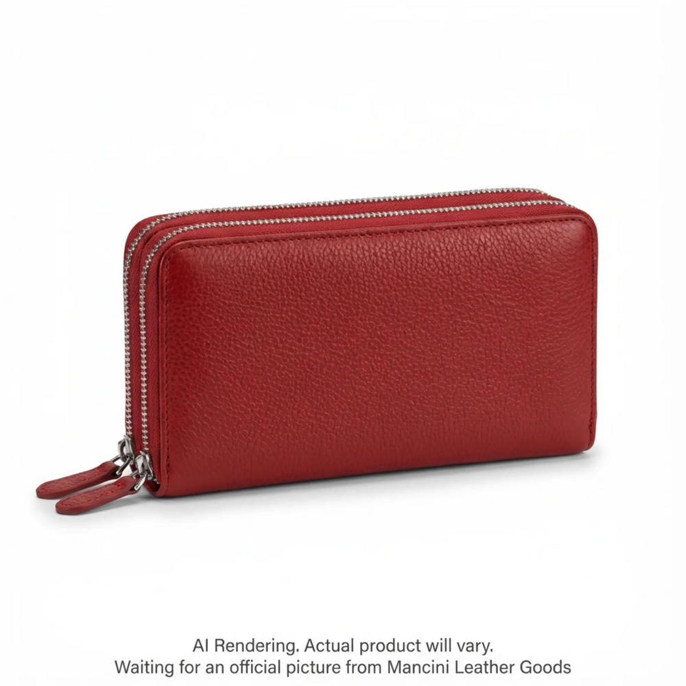 Fifth Avenue RFID Secure Double Zipper Wallet