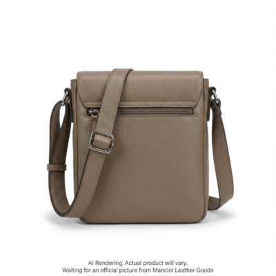 Mancini Pebbled Page Crossbody Bag Taupe (HBP1072-TAUPE)