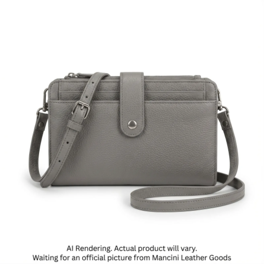 Pebble RFID Crossbody Wallet