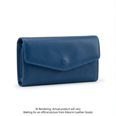 Mancini South Beach RFID Secure Trifold Wallet (6700296-BLUE)