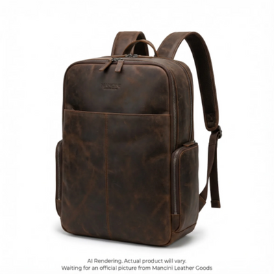 Mancini Buffalo Backpack with Laptop Compartment (99-5486-BROWN)