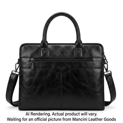 Mancini Buffalo Collection Tote for 14" Laptop (99-5481-BLACK)