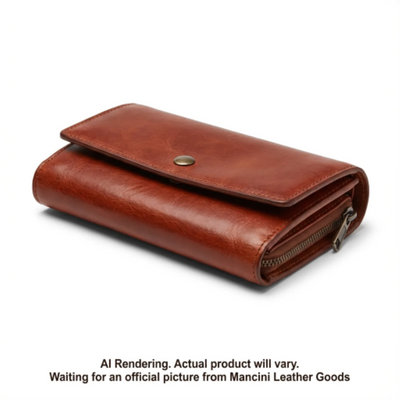 Mancini Pelle D’oro RFID Secure Trifold Wallet (500-54296-COGNAC)