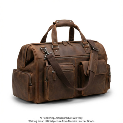 Mancini Buffalo Carry-on Duffle Bag (99-54813-BROWN)