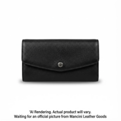 Mancini Fifth Avenue RFID Secure Medium Clutch Wallet (2025371-BLACK)