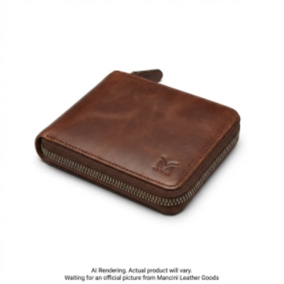 Mancini Zip Wallet with Removable Passcase (2030159-BROWN)
