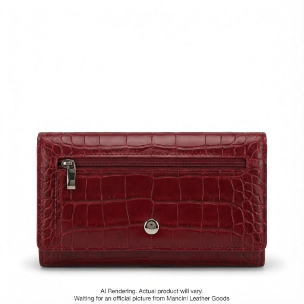 Croco2 Women’s Trifold Wallet with Enhanced RFID Security