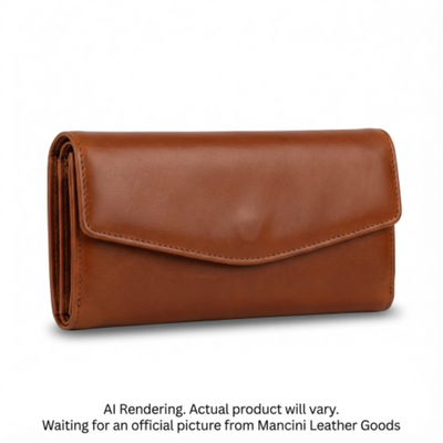 Mancini Casablanca Ladies Clutch Wallet (8700300-COGNAC)