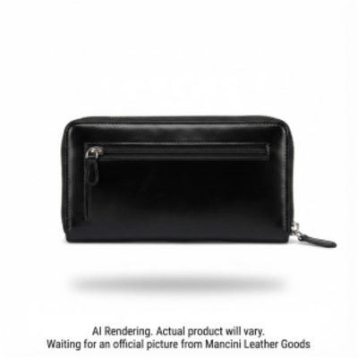 Mancini Casablanca Ladies' Clutch Wallet (8700211-BLACK)