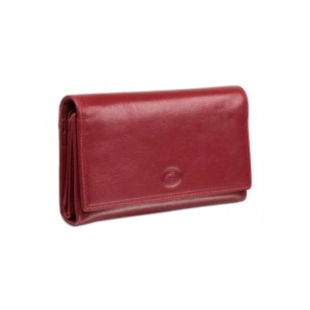 Ladies’ RFID Secure Trifold Wallet Red