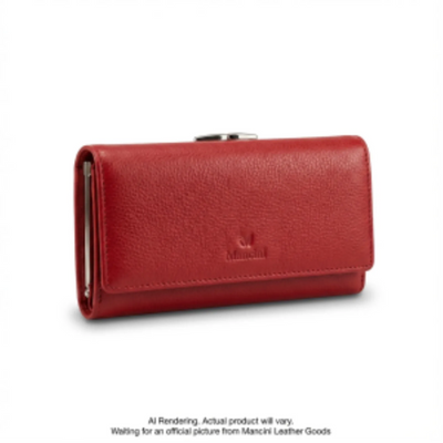 Mancini Fifth Avenue RFID Secure Medium Clutch Wallet (2025283-RED)