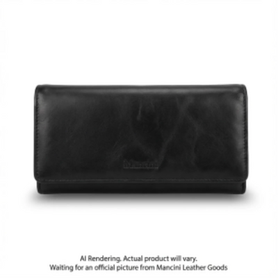 Mancini Casablanca Ladies Clutch Wallet (8700300-BLACK)