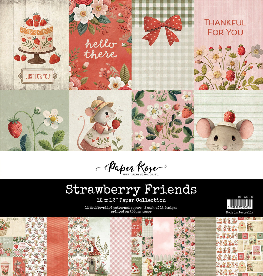 Strawberry Friends 12x12 Paper Collection 34860