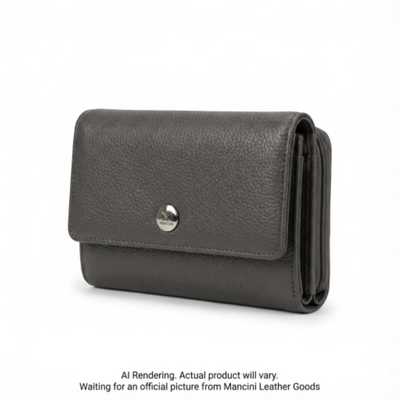 Mancini Pebble RFID Medium Clutch Wallet (10283-GREY)
