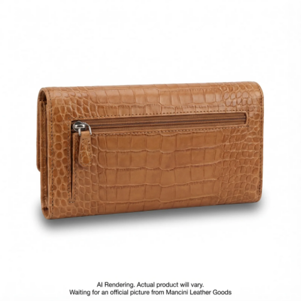 Croco RFID Secure Clutch Wallet