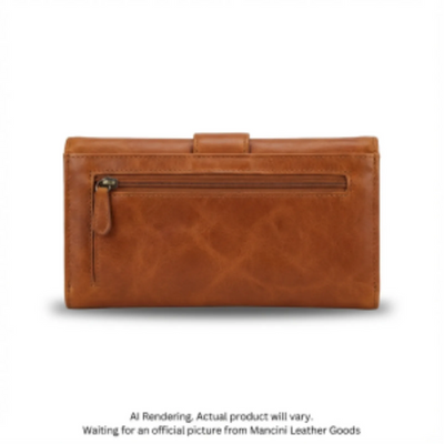 Mancini Casablanca Ladies Trifold Wallet (8700369-COGNAC)