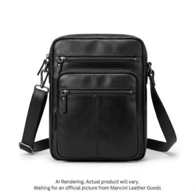 Mancini Large Unisex Every Day Bag (1410-08-BLACK)