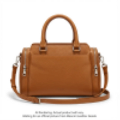 Mancini Pebbled Jennifer Satchel Bag (HBP1066-CAMEL)