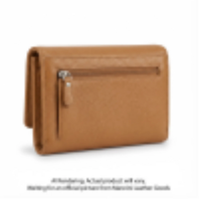 Mancini Pebbled RFID Small Clutch Wallet (10377-CAMEL)