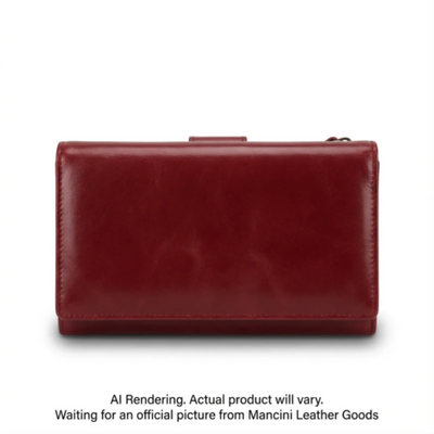 Mancini Casablanca Ladies Medium Clutch Wallet (8700283-RED)