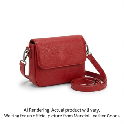 Mancini HBP1076 Red Crossbody Handbag (HBP1076-RED)