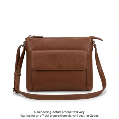 Mancini Leather Handbag (HBP1084-BROWN)