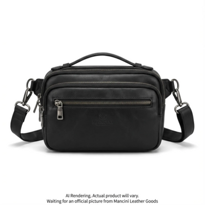 Mancini Buffalo Collection Multi-Function Waist Bag (99-5476-BLACK)