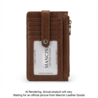 Mancini Sonoma Women’s Card Case with Enhanced RFID Protection (6800957-BROWN)