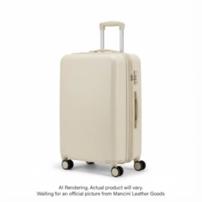 Mancini LPP823 Expandable Polypropylene Spinner Luggage - 28" - Cream (LPP823-28-CREAM)